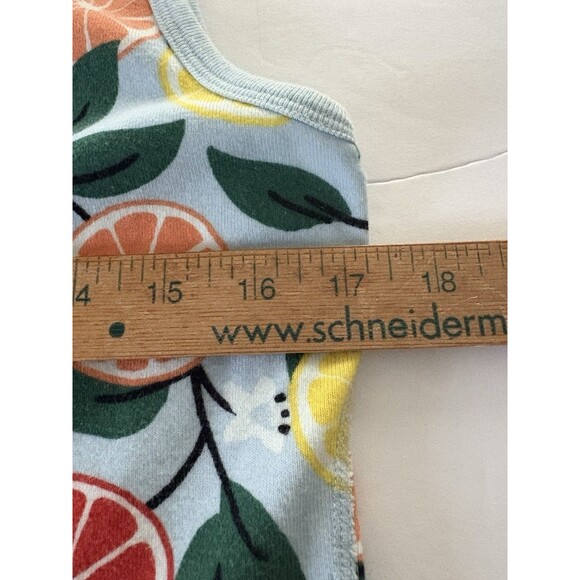 Hanna Andersson 2 Pc Pajama Short Set Size L Blue Sleeveless Cotton Citrus Fruit - Picture 9 of 16